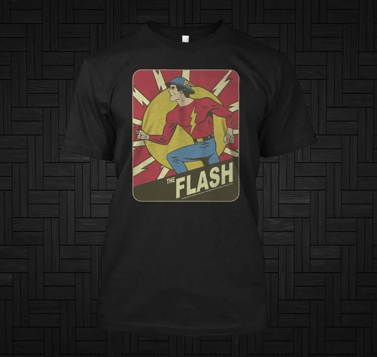 The Flash Vintage Frame Black T-Shirt