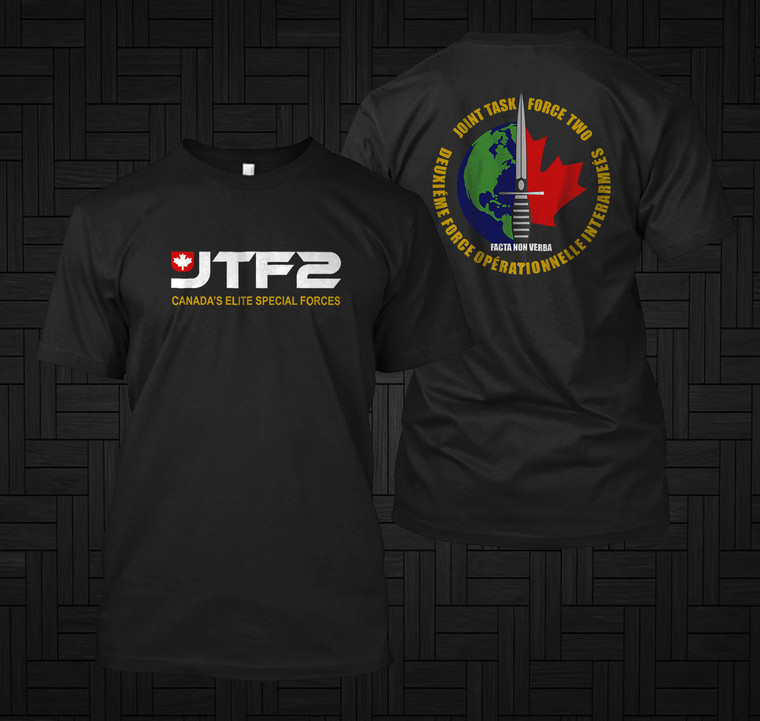 Canada Elite Special Operations Force JTF2 Joint Task Force 2 Black T - SHIRT