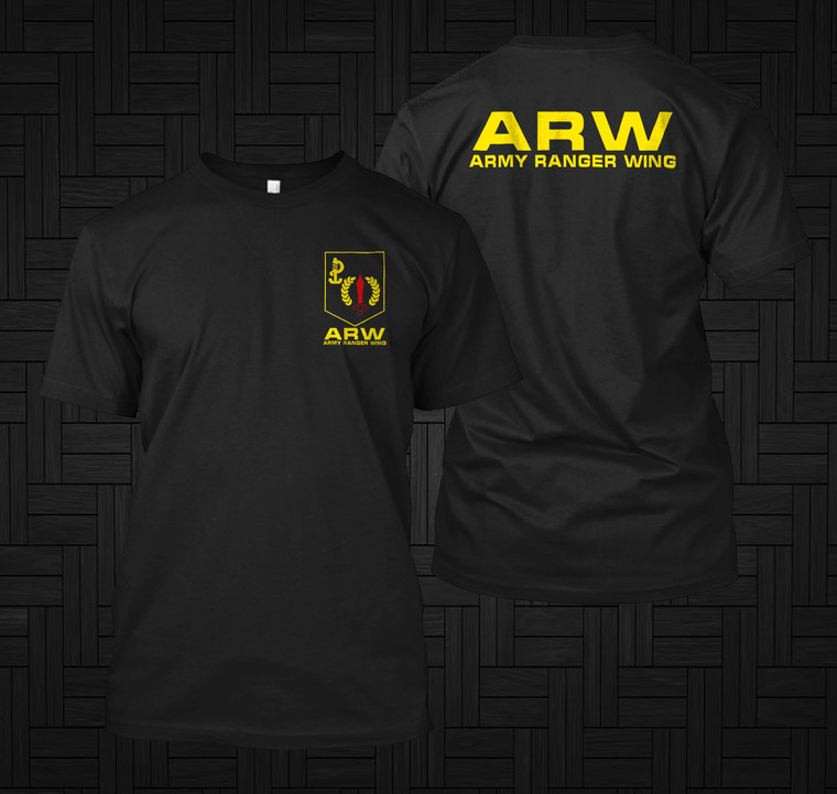Ireland Irish ARW Army Ranger Wing Special Force Ops Army Military Black T-shirt