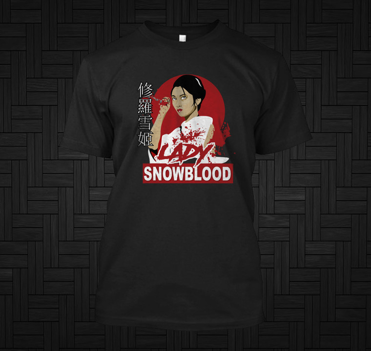Japanese Retro Classic Action Samurai Movie Lady Snowblood Yuki Black T-Shirt