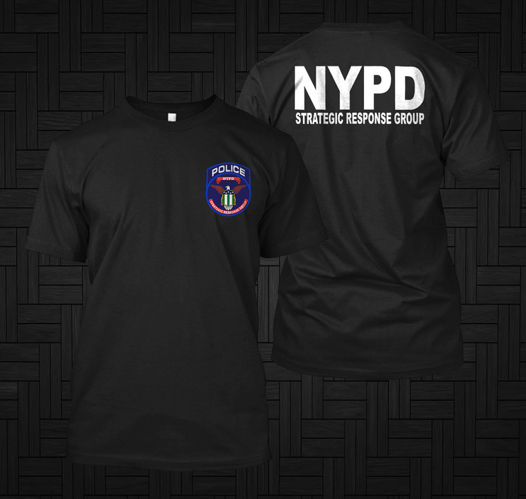NYPD Strategic Response Group New York Police Department US United States Special Force Black T-Shirt