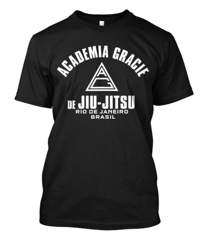 academia gracie de jiu jitsu black t shirt