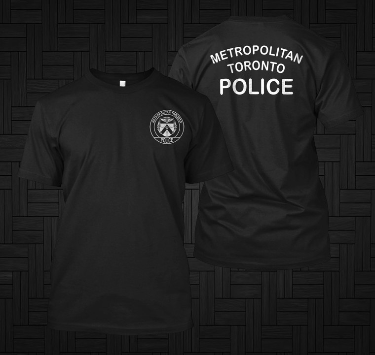 New Police Metropolitan Toronto SWAT Canada Special Force Black T-Shirt