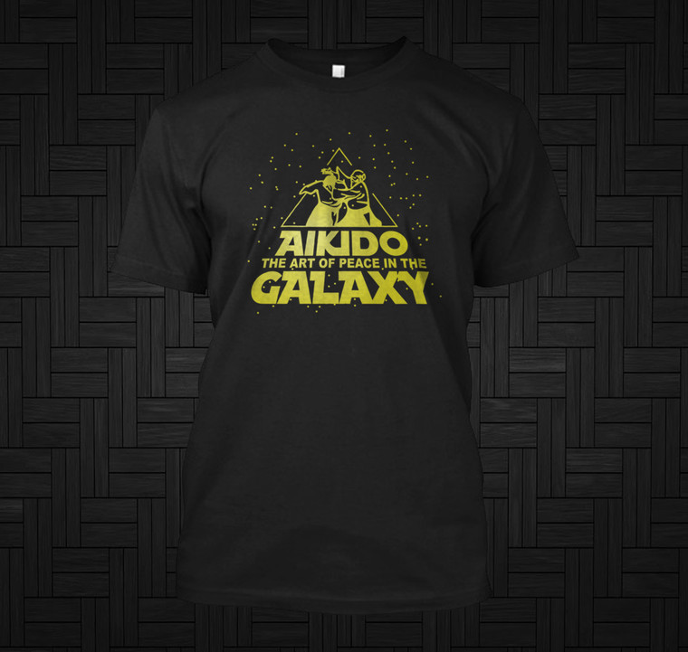 Art of Peace in the Galaxy Aikido Black T-shirt