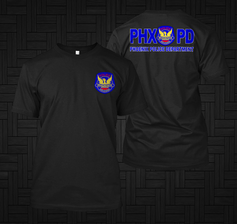 Police Department Phoenix Arizona US United States Special Force Black T-Shirt