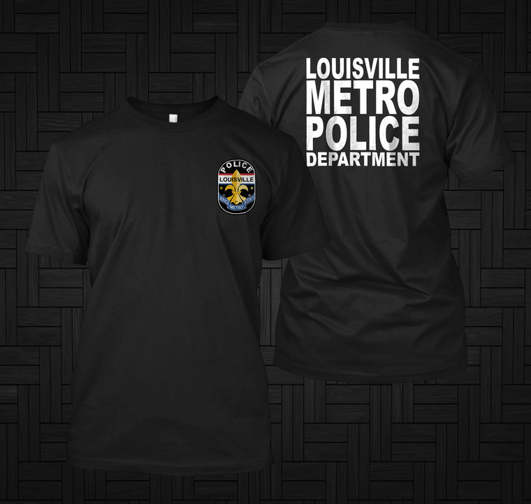 Police Department Louisville US United States Kentucky Special Force Black T-Shirt