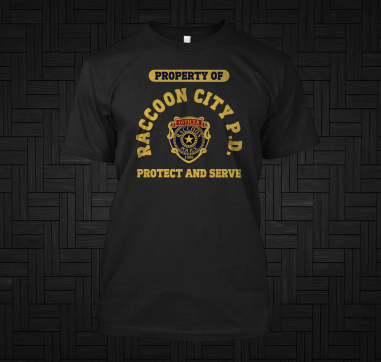 Raccoon City Police Department Cosplay Black Shirt