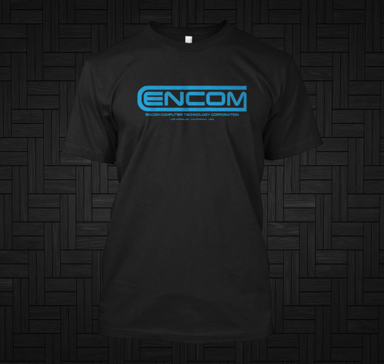 Encom Tron movie Legacy retro corporation Black T Shirt