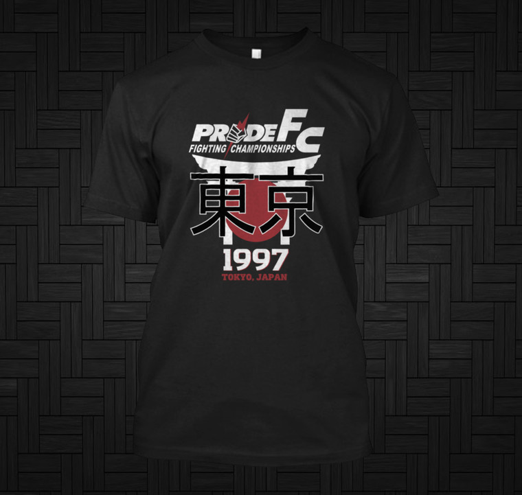 Pride FC Tokyo Japan Classic Graphic MMA Black T-Shirt