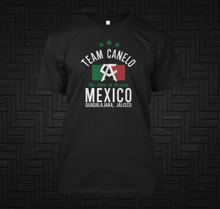 Team Canelo Mexico Boxing Legend Black T-Shirt