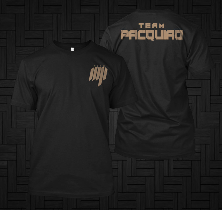 Team Manny Pacquiao Gold Black T-Shirt