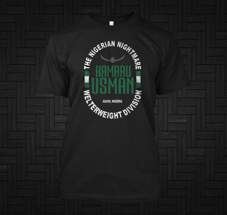 The Nigerian Nightmare Kamaru Usman Black T-Shirt