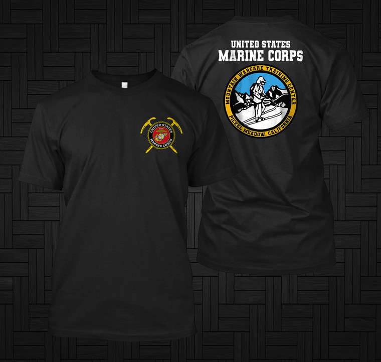 NEW MARINE CORPS MOUNTAIN WARFARE TRAINING CENTER Black T SHIRT