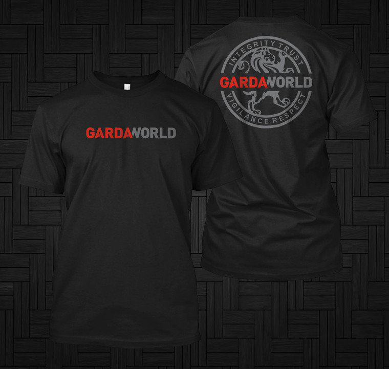 GardaWorld Logo Security Services Emblem Black T Shirt