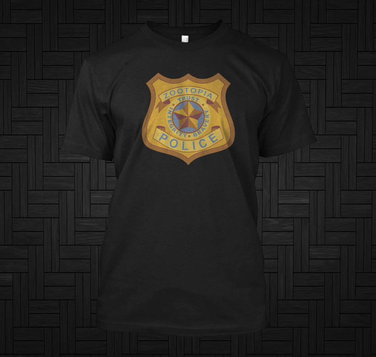 ZPD Zootopia Police Department black T-shirt