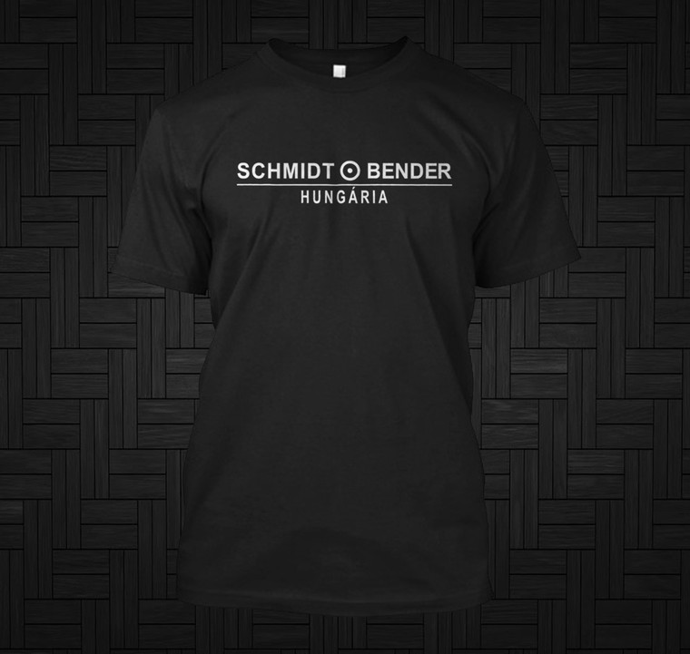 Schmidt Bender Optic Rifle Scope Hunting Police Military Black T-shirt