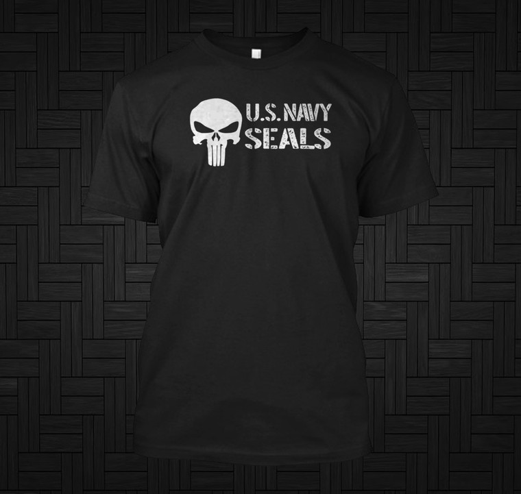 U.S. Navy seals logo Black T-shirt