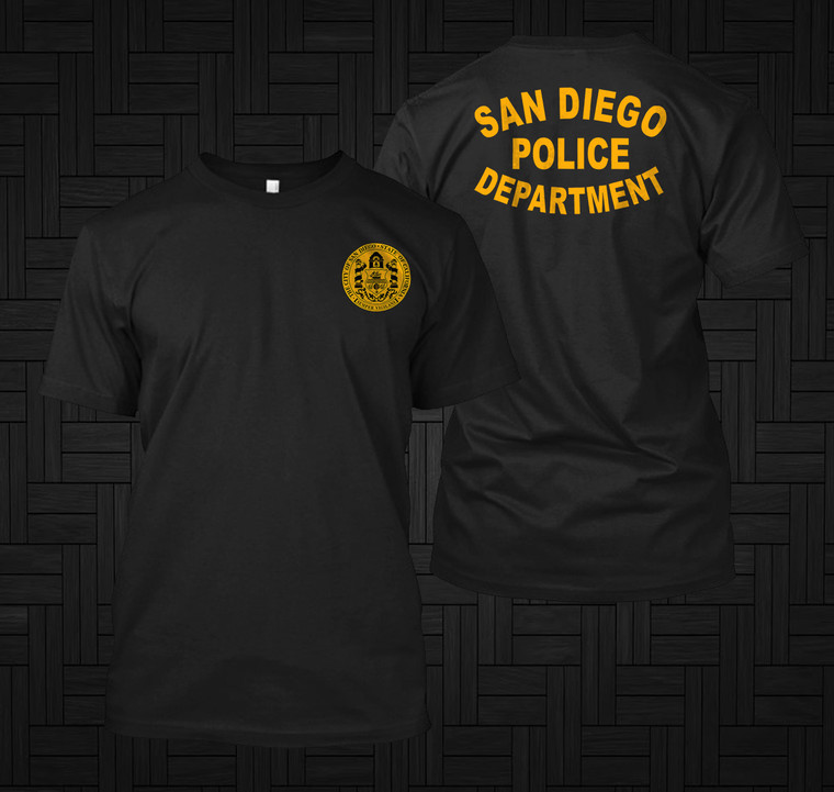 New Police San Diego United States Department Special Force Black  T-Shirt