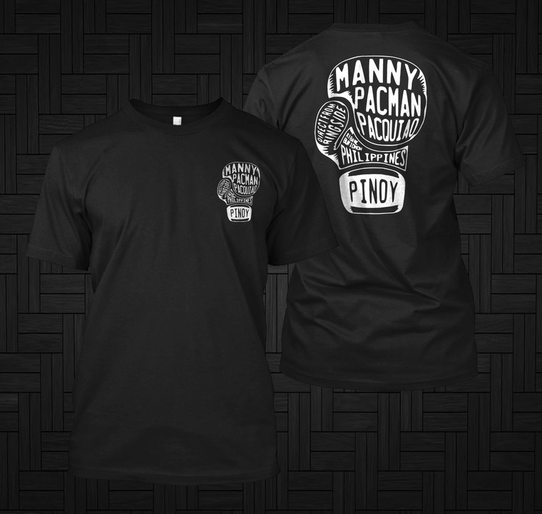 Manny Pacquiao  Boxing Gloves Black T-Shirt