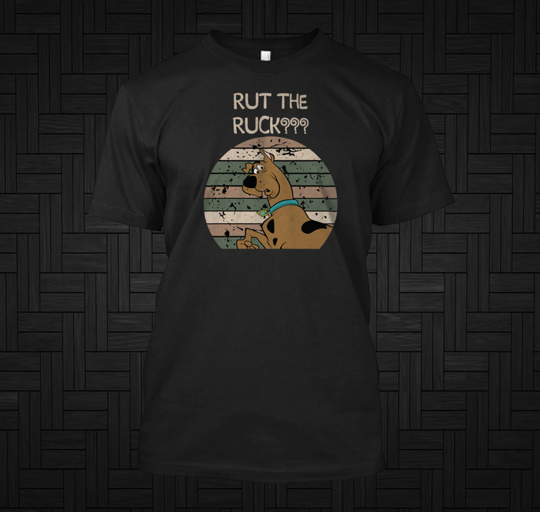 Khakis and Green Background Scooby doo Rut The Ruck Black T-Shirt