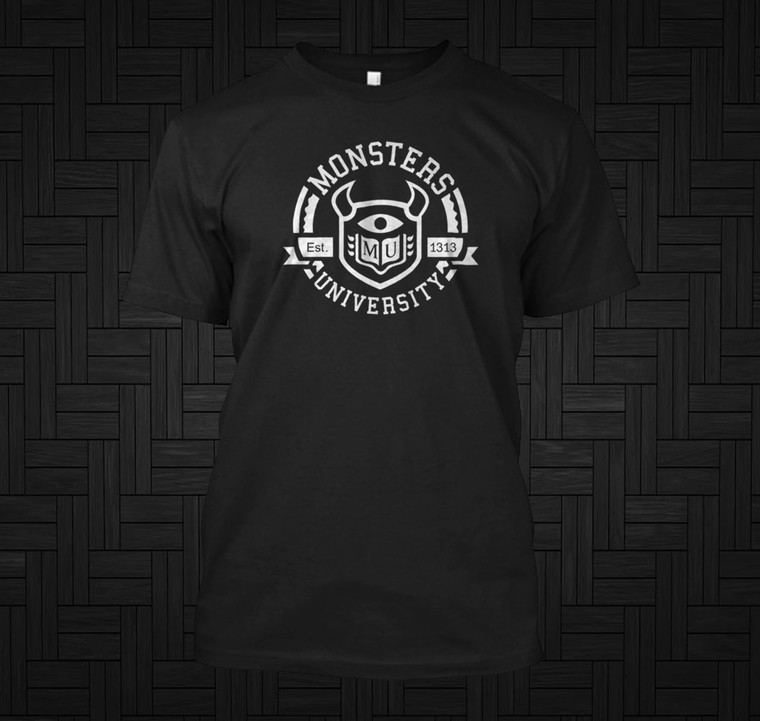 Monster's University Monsters University Movie Monsters Inc Black T-Shirt