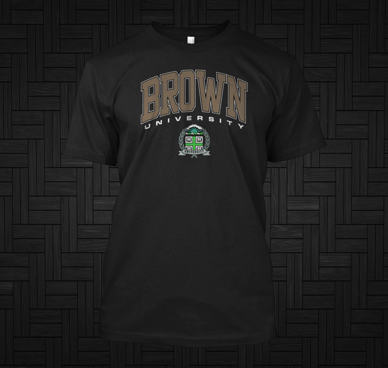 Brown University Vintage College Graduation Black T-Shirt