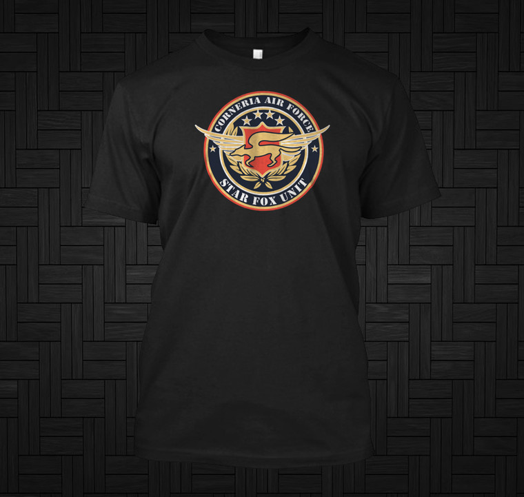 Calling Star Fox Unit Corneria Air Force Black  T-Shirt