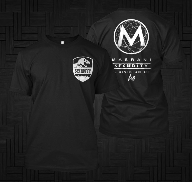 Jurassic World Inspired Masrani Ingen Security Black T-Shirt