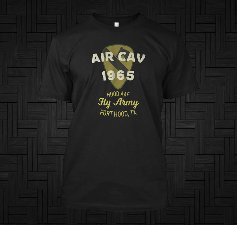 1st Air Cavalry Brigade Retro Black T-shirt