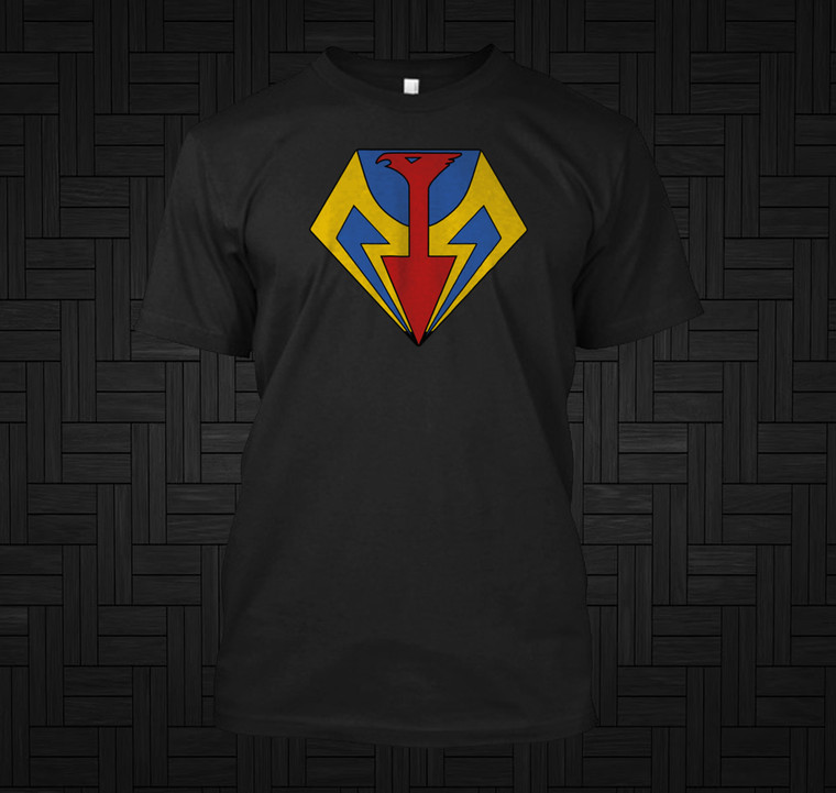 Science Ninja Team Gatchaman Classic Vintage Logo Black T-Shirt