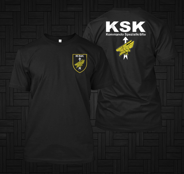 New German Germany Military KSK Kommando Spezialkräfte Special Force Military Black T-Shirt