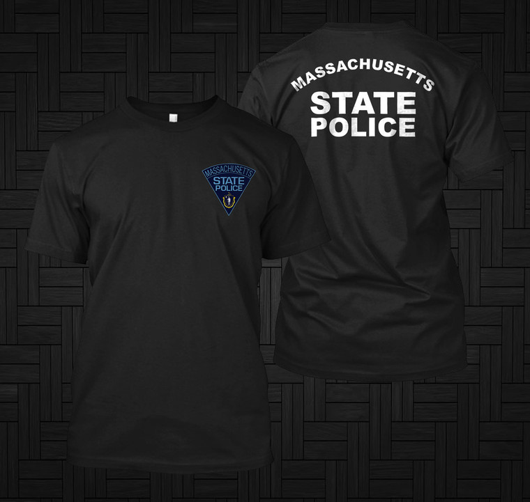 New Massachusetts State Police Department SWAT Black T-Shirt