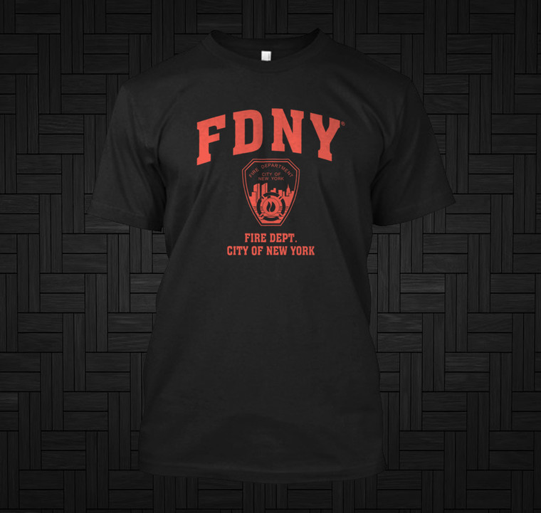 New FDNY New York Fire Department Black T Shirt