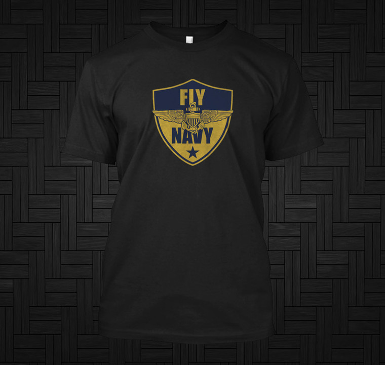 Fly Navy US Naval Aviation Black T-Shirt