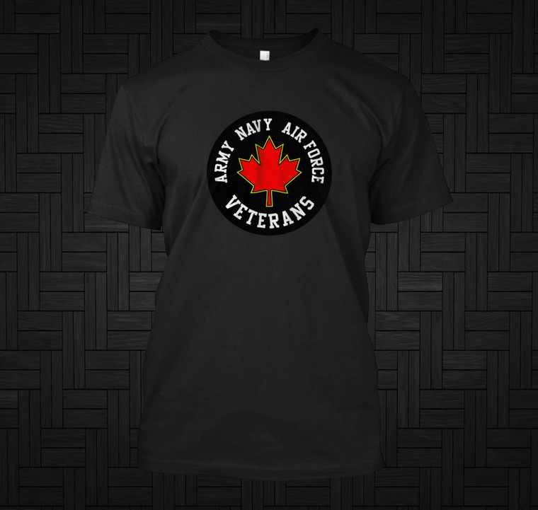 Canadian Military Veteran Black T-Shirt