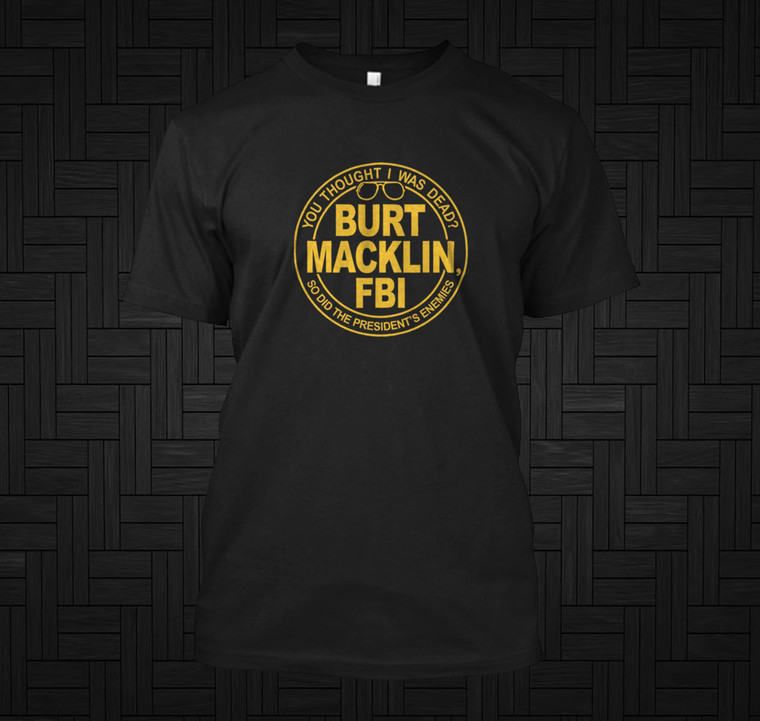 Parks and Rec Burt Macklin FBI Black T-Shirt