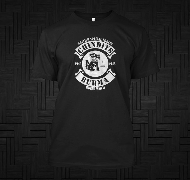 British Special Forces Chindits Black T-Shirt