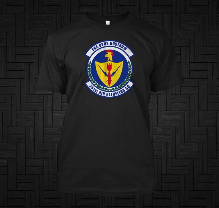 351st Air Refueling Squadron RAF Mildenhall UK Black T-Shirt