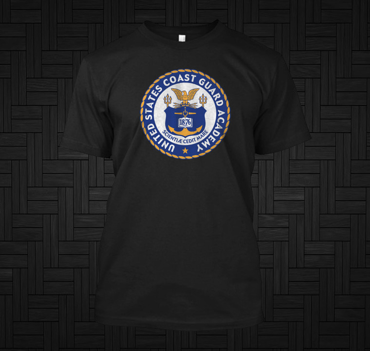 United States Coast Guard Academy seal Black T-Shirt