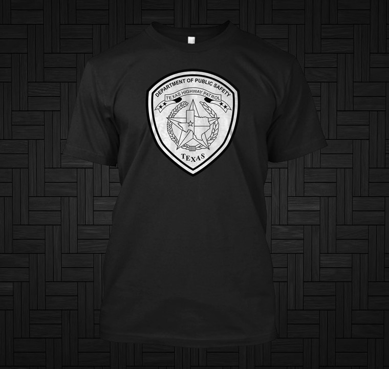 Texas DPS Highway Patrol Logo State Police Trooper Black T-Shirt