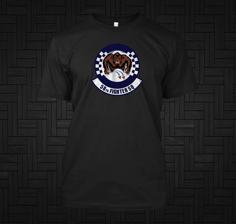 58th Fighter Squadron Black T-Shirt