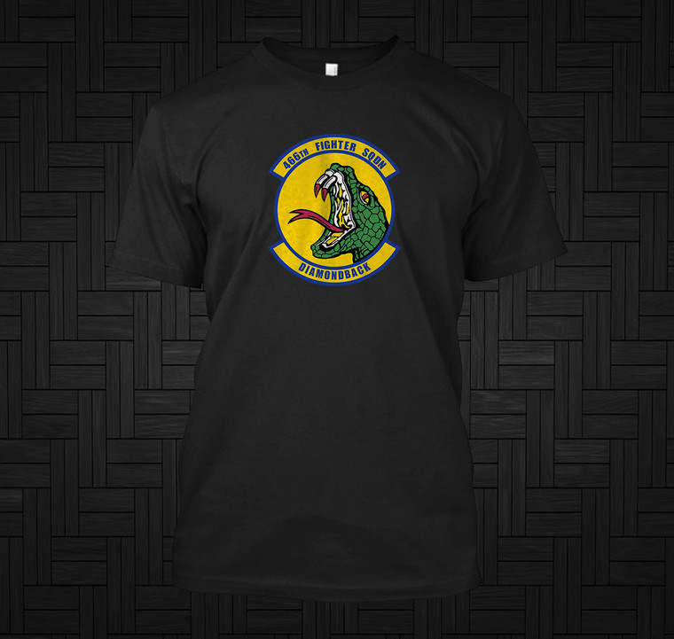 466th Fighter Squadron Black T-Shirt