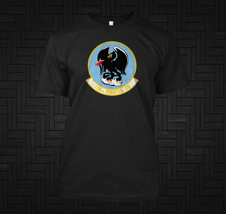 194th Fighter Squadron Black T-Shirt