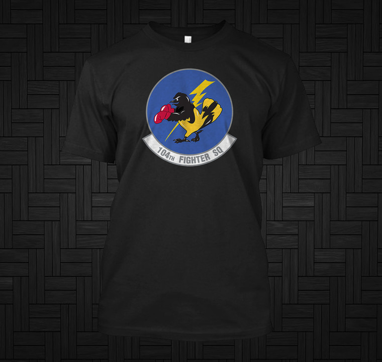 104th Fighter Squadron Black T-Shirt