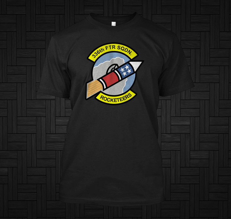 336th Fighter Squadron Black T-Shirt