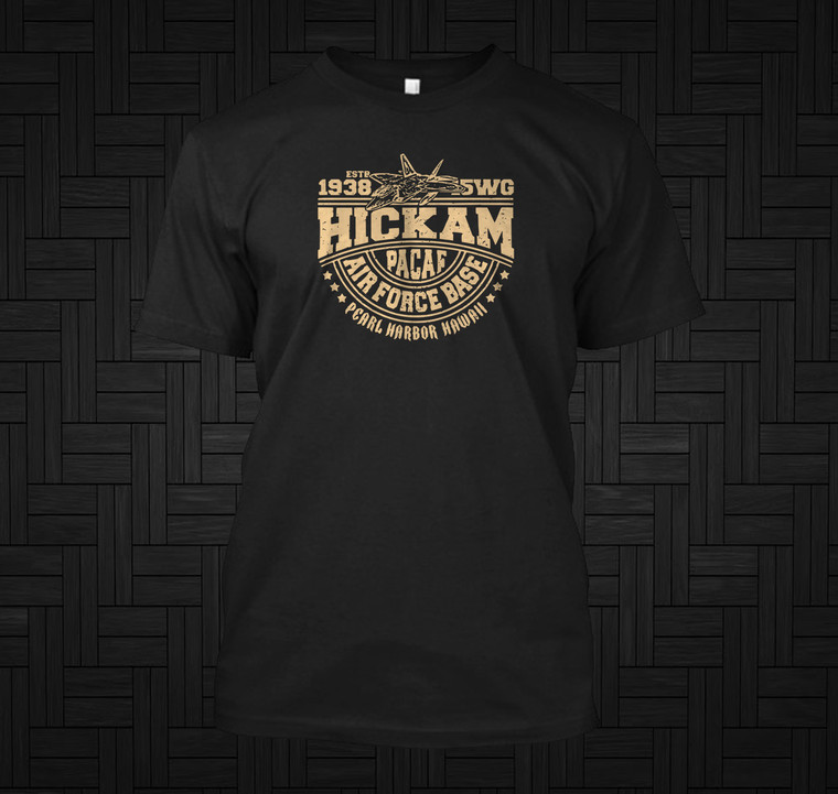 Hickam Air Base USAF Pearl Harbor Hawaii USA black T-Shirt