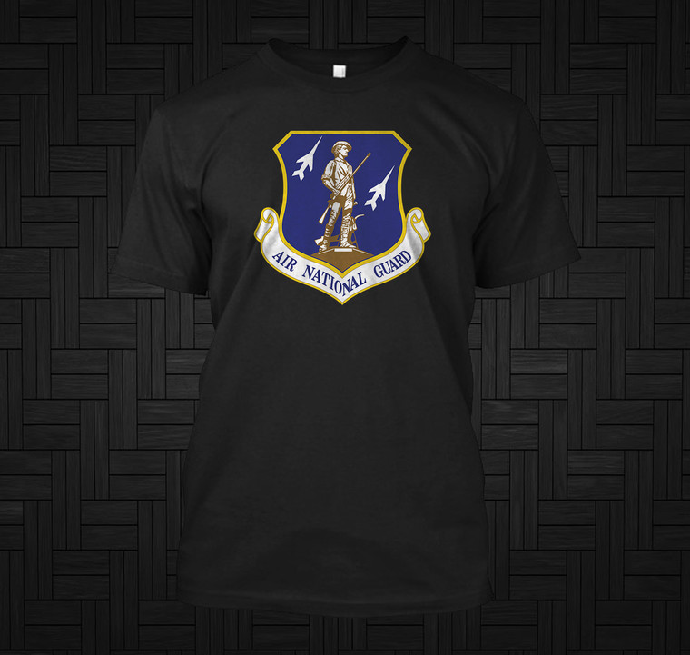 Air National Guard color Black T-Shirt