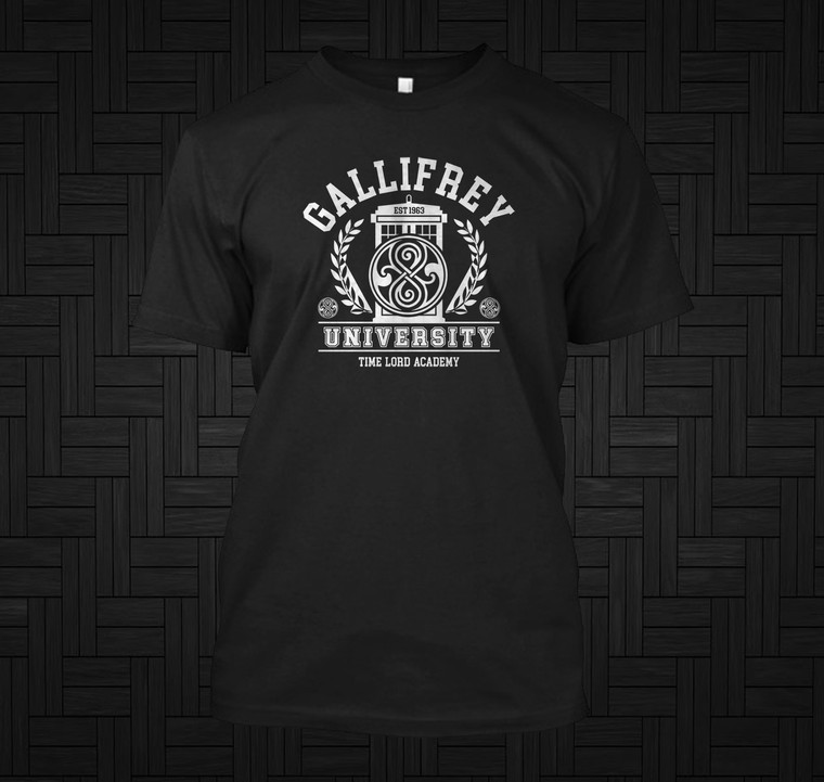 Gallifrey University  Black T-Shirt