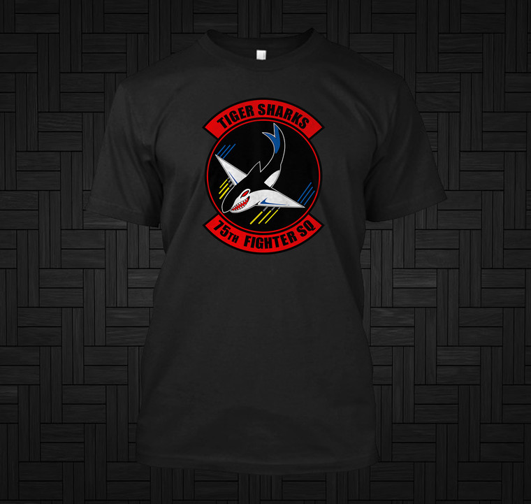 75th Fighter Squadron Black T-Shirt