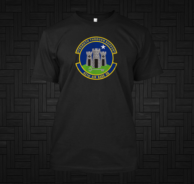 421st Air Base Squadron Black T-Shirt
